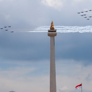 TNI Gelar Gladi HUT ke-80, Pesawat Tempur Unjuk Kebolehan