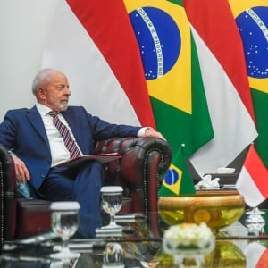 Momen Presiden Prabowo Sambut Presiden Brazil Luiz Inacio Lula da Silva