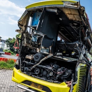 Pasca Kecelakaan Maut Bus PO Cahaya Trans di Tol Krapyak Semarang