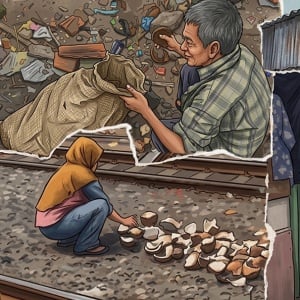 Dari Teknisi ke Tumpukan Kelapa Busuk: Perjuangan Rosikin di Pinggir Rel Kramat Pulo Demi Mimpi Anak