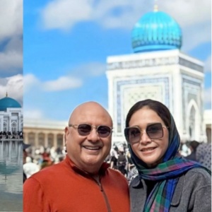 Maia Estianty dan Irwan Mussry Takjub saat Ziarah ke Makam Imam Bukhari di Uzbekistan