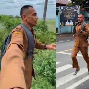 Bye-bye Polusi! Kisah Inspiratif Pak Zaki yang Pilih Lari 4 KM ke Sekolah Demi Efisiensi Bensin