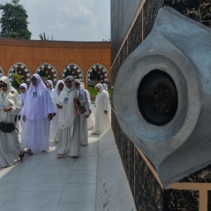 Latihan Manasik Jamaah Calon Haji di Tangsel