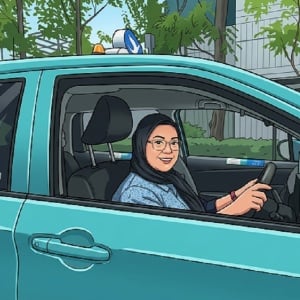 Perempuan Tangguh di Balik Setir Taksi: Kisah Ivany Menembus Ragu dan Bertahan Demi Nafkah Keluarga