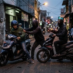 Jadi Ojek Pangkalan, Polisi di Palembang Ditusuk 4 Kali dan Motornya Dibawa Kabur Begal