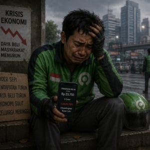 Tangisan Driver Ojol Penghasilannya Turun Drastis, Dulu Bisa Rp300 Ribu Per Hari, Sekarang Sulit