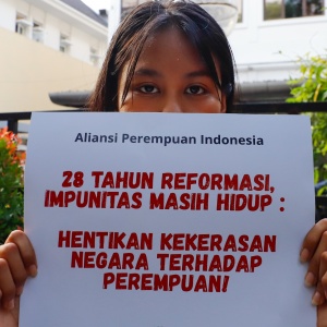 Aliansi Perempuan Indonesia Gelar Aksi 28 Tahun Reformasi di Komnas HAM