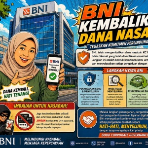 BNI Kembalikan Dana Nasabah KC Parigi, Tegaskan Komitmen Perlindungan Nasabah