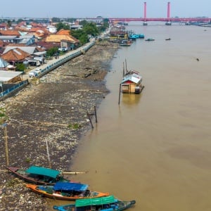 Sungai Musi Surut! Tinggi Muka Air Kini Cuma 0,88 Meter