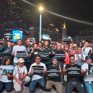 Menanti Kepulangan Jurnalis yang Hilang Saat Meliput Anak Krakatau, PFI Gelar Doa Bersama