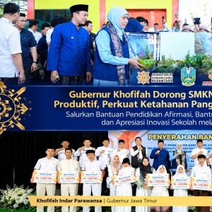 Gubernur Khofifah Salurkan Bantuan Pendidikan dan Fasilitas Vokasi di SMKN 2 Pacitan