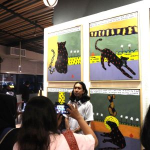 Pameran Tunggal Ibob Hariyatmoko Mewarnai Ruang di Rooftop PORTA by Ambarrukmo