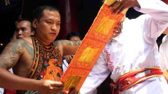 Cap Go Meh 2565 yang di laksanakan di Vihara Lo Cia Bio, Jalan Duri 1, Jakarta Pusat. Jumat (14/02). [MATAMATA/ Bowo Raharjo]