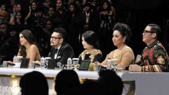 Malam puncak kontes Miss Indonesia 2014 di Jakarta, Senin (17/2). [MATAMATA/Adrian Mahakam]