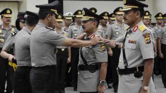 Upacara Serah Terima Jabatan Kapolda Aceh di gedung Rupatama Mabes Polri, Jakarta, Jumat (28/2). [MATAMATA/ Adrian Mahakam]