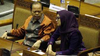 Sidang Paripurna Gedung Nusantara II,  DPR, Jakarta, Kamis (6/3). Sidang mengagendakan pengambilan keputusan terhadap laporan komisi IV DPR RI mengenai hasil pembahasan permohonan persetujuan perubahan peruntukan kawasan hutan. [suara.com/Adrian Mahakam]