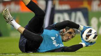 Kiper Real Madrid Diego Lopez, kiper yang paling sedikit kebobolan di liga Spanyol dari 11 pertandingan di tahun 2014. [sutterstock]