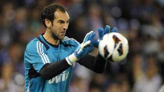 Kiper Real Madrid Diego Lopez, kiper yang paling sedikit kebobolan di liga Spanyol dari 11 pertandingan di tahun 2014. [sutterstock]