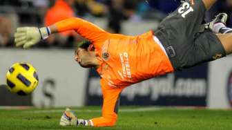 Kiper Real Madrid Diego Lopez, kiper yang paling sedikit kebobolan di liga Spanyol dari 11 pertandingan di tahun 2014. [sutterstock]