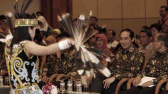 Menteri Perdagangan Muhammad Luthfi menghadiri acara pembukaan Agrinex Expo di JCC Senayan, Jakarta, Jumat (28/3). [suara.com/Bernard Chaniago]