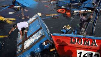 Foto: Chile Dihantam Tsunami