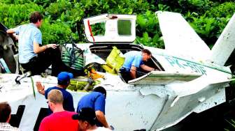 Foto: Pesawat Godiac Jatuh di Sentani