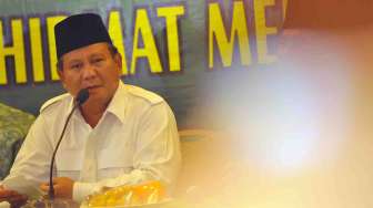 Ketua Dewan Pembina  Partai Gerindra Prabowo Subianto bersilaturahmi ke markas besar Partai Persatuan Pembangunan di jalan Diponegoro Jakarta, Jumat (18/4). [suara.com/Adrian Mahakam]