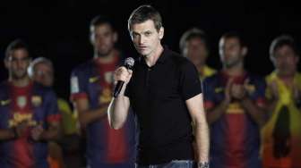 Tito Vilanova di Stadion Camp Nou, Barcelona, 20 Agustus 2012. [Reuters/Gustau Nacarino]