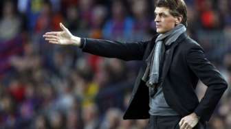 Tito Vilanova di Stadion Camp Nou, Barcelona,1 Mei 2013. [Reuters/Gustau Nacarino]