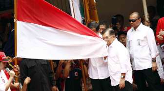 Deklarasi pendamping Joko Widodo dalam Pemilu Presiden 2014 di Gedung Joang 45 Jakarta, Senin (19/5). [suara.com/Adrian Mahakam]