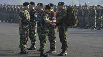 Pembukaan Latihan Gabungan TNI Tahun 2014 di Pangkalan Udara Halim Perdanakusuma, Jakarta, Senin (19/5). [Antara/Widodo S. Jusuf]