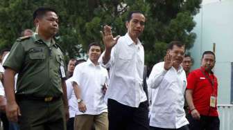 Calon Presiden Joko Widodo dan Calon Wakil Presiden Jusuf Kalla menjalani pemeriksaan kesehatan di RSPAD Gatot Soebroto Jakarta, Kamis (22/5). [suara.com/Adrian Mahakam]