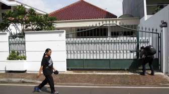 Rumah sementara calon presiden Joko Widodo di Jalan Sawo Nomor 32 Menteng, Jakarta, Selasa (3/6). [suara.com/Adrian Mahakam]