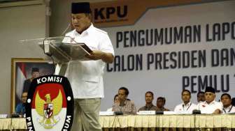 Pengumuman laporan harta kekayaan Capres-Cawapres Pemilu Presiden 2014 di Ruang Sidang Utama KPU Jakarta, Selasa (1/7). [suara.com/Adrian Mahakam]