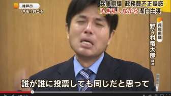 Menangis Meraung di Siaran TV, Politikus Jepang jadi Bintang Internet