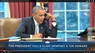 Video: Obama Telepon Clint Dempsey dan Tim Howard