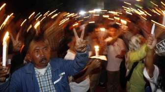 Foto: 1000 Lilin untuk Palestina