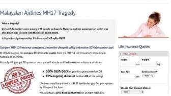 Perusahaan Ini Manfaatkan Musibah MH17 untuk Jual Asuransi