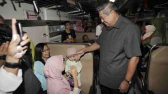 Foto: SBY Tinjau Mudik Lebaran