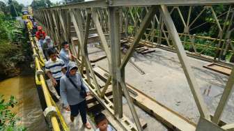 Jembatan Darurat Cibaruyan Bisa Dilalui Pemudik