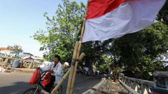 Penjual pohon Pinang di kawasan Manggarai, Jakarta, Kamis (7/8). [suara.com/Kurniawan Mas'ud]