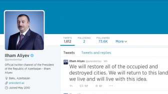 Via Twitter Presiden Azerbaijan Ancam Perangi Armenia