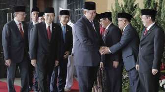 Presiden SBY menghadiri Sidang Paripurna di gedung DPR/MPR RI, Jumat (15/8). [Rumgapres/Abror]