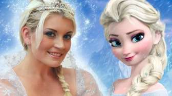 Wow, Perempuan Ini Seperti Putri Elsa di Film Frozen