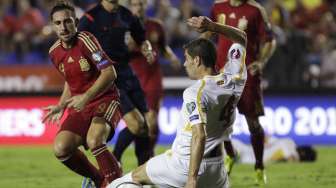  Spanyol Menang Besar, Del Bosque Puji Pemain Debutan Ini  