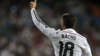 Nacho rayakan gol pertama Madrid ke gawang Basel [Reuters/Sergio Perez]