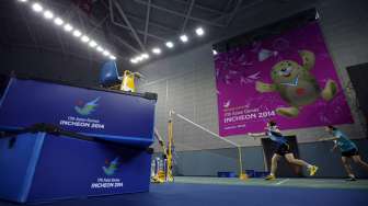 Tim Bulutangkis Indonesia Latihan Perdana di Gyeyang Gymnasium