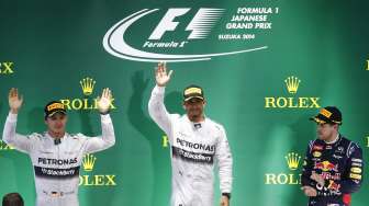 Hamilton Juara di Balapan Basah GP Jepang 