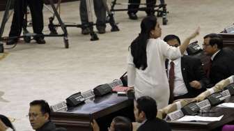 Suasana sidang paripurna pemilihan Pimpinan MPR, di Gedung DPR, Senayan, Jakarta, Selasa (7/10/), [suara.com/Kurniawan Mas'ud]