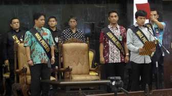 MPR menggelar geladi kotor untuk proses pelantikan presiden dan wakil presiden terpilih pada 20 Oktober mendatang, di Gedung Gedung DPR/MPR, Jakarta, Jumat (17/10). [suara.com/Bagus Santosa]